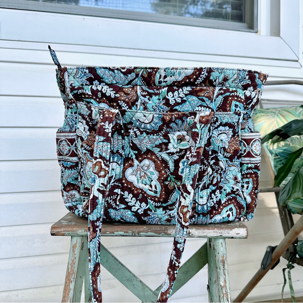 Vera Bradley Java Blue (Retired Pattern) Tote/Dia… - image 2